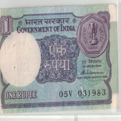 05 MARCH 1983 VINTAGE Rs 1 CURRENCY SPECIAL DATE