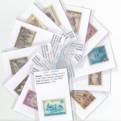 12 DIFFERENT INDIAN BEAUTIFUL POSTAL STAMPS WITH DISPLAYABLE PACKET SET LOT no 2