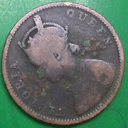 1862  QUARTER  ANNA QUEEN VICTORIA KOLKATA MINT  NO 115