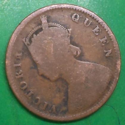 1862  QUARTER  ANNA QUEEN VICTORIA KOLKATA MINT  NO 117