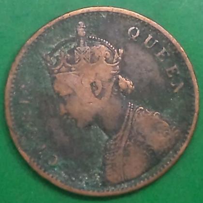 1862 QUARTER 1/4 ANNA QUEEN VICTORIA EMPRESS KOLKATA MINT  #21