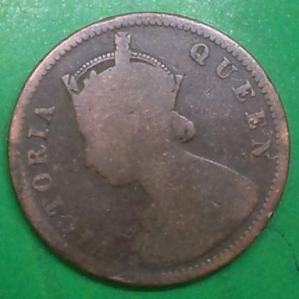 1876 RAREST  QUARTER  ANNA QUEEN VICTORIA KOLKATA MINT  NO 116