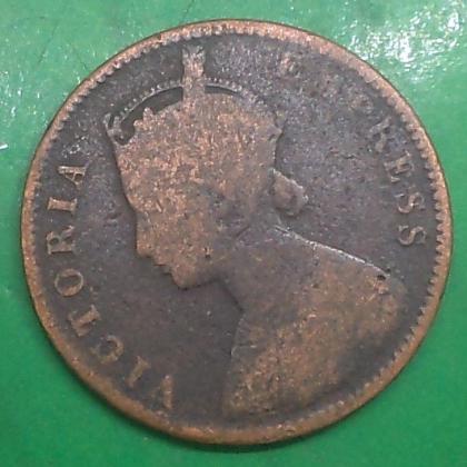 1893 QUARTER 1/4 ANNA QUEEN VICTORIA EMPRESS KOLKATA MINT  #4