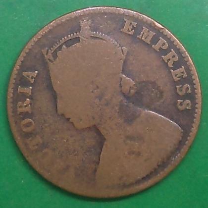 1897 QUARTER 1/4 ANNA QUEEN VICTORIA EMPRESS KOLKATA MINT  #20