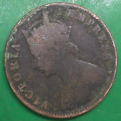 1897 QUARTER 1/4 ANNA QUEEN VICTORIA EMPRESS KOLKATA MINT  #3