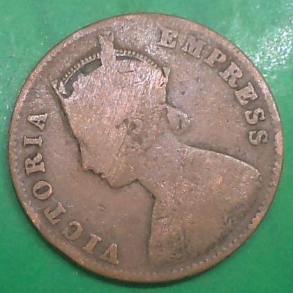 1897 QUARTER ANNA QUEEN VICTORIA EMPRESS KOLKATA MINT  #5