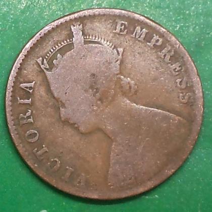 1901  QUARTER 1/4 ANNA QUEEN VICTORIA EMPRESS KOLKATA MINT  #16