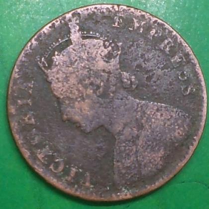 1901  QUARTER ANNA  VICTORIA EMPRESS KOLKATA MINT  no 118