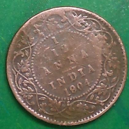 1904 RAREST BRITISH INDIA 1/12 ANNA KEVII King EDWARD VII calcutta mint Commemorative coin