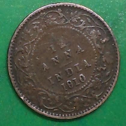 1910 RAREST BRITISH INDIA 1/12 ANNA KEVII King EDWARD VII calcutta mint Commemorative coin