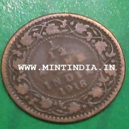 1918  BRITISH INDIA 1/12 ANNA KGV King George V KOLKATA MINT RARE  Commemorative coin