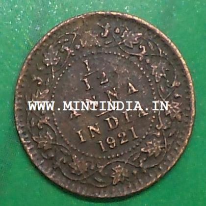 1921  BRITISH INDIA 1/12 ANNA KGV King George V KOLKATA MINT   Commemorative coin