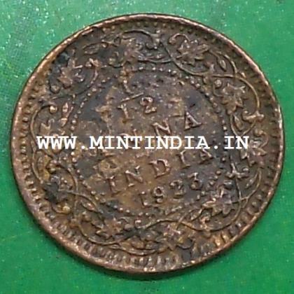 1923  BRITISH INDIA 1/12 ANNA KGV King George V KOLKATA MINT   Commemorative coin
