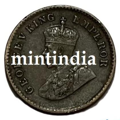 1926 BRITISH INDIA 1/12 ANNA KGV  SCARE King George V KOLKATA MINT Commemorative Coin