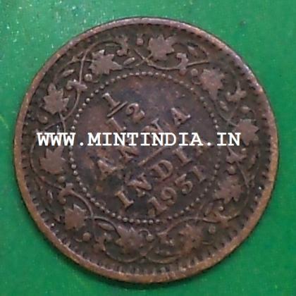 1931  BRITISH INDIA 1/12 ANNA KGV King George V KOLKATA MINT   Commemorative coin
