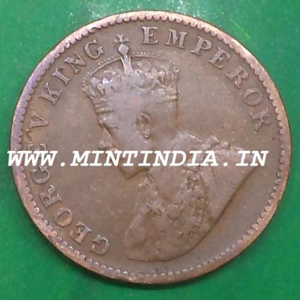 1936 KING GEORGE V KGV BRITISH QUARTER 1/4 ANNA KOLKATA MINT COIN