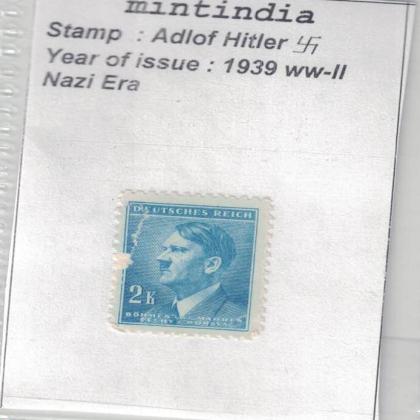 1936 to WW2 NAZI ERA HITLERS VINTAGE STAMP CORNER DAMAGED  no 651