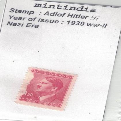 1936 to WW2 NAZI ERA HITLERS VINTAGE STAMP CORNER DAMAGED  no 653