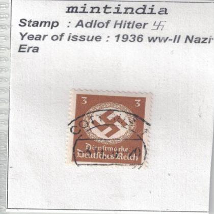 1936 to WW2 NAZI ERA HITLERS VINTAGE STAMP no 636