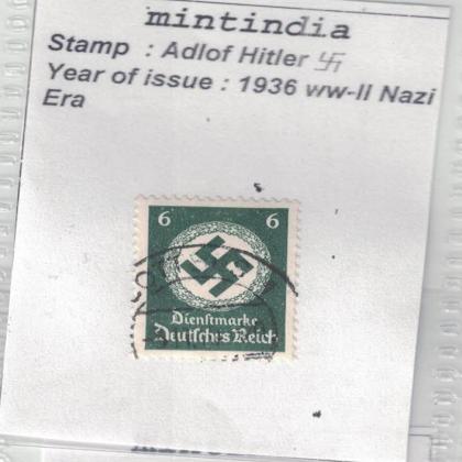 1936 to WW2 NAZI ERA HITLERS VINTAGE SWASTIKA STAMP no 640