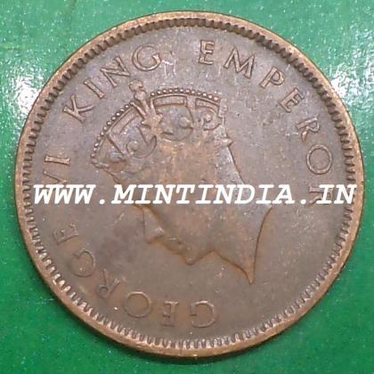 1939 KOLKATA  MINT BRITISH QUARTER 1/4 ANNA KING GEORGE VI KGVI  COIN