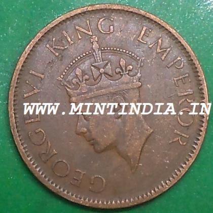 1940 KOLKATA MINT BRITISH QUARTER 1/4 ANNA KING GEORGE VI KGVI  COIN