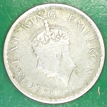 1940 SILVER  HALF RUPEE KOLKATA MINT KGVI COIN no 256