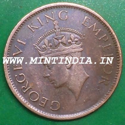 1941  KOLKATA MINT BRITISH QUARTER 1/4 ANNA KING GEORGE VI KGVI  COIN