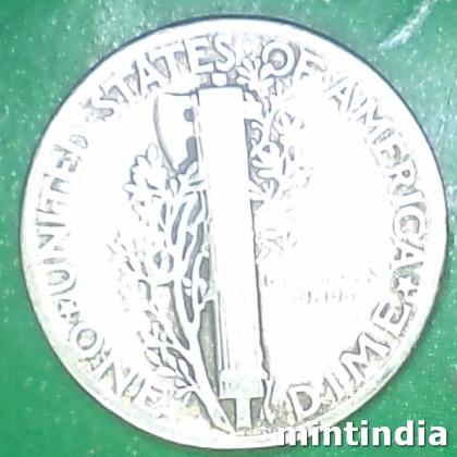 1945  SILVER USA Philadelphia MINT ONE DIME COIN EF291