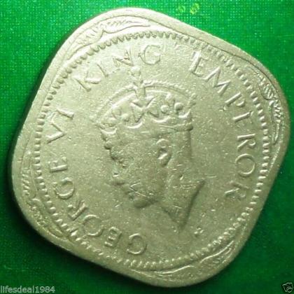 1946 1/2 HALF ANNA KGVI King George VI  Commemorative coin