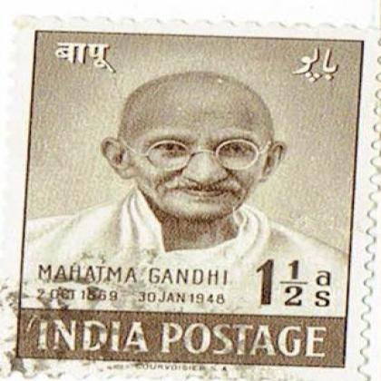 1948 MAHATMA GANDHI  1 1/2 ANNAS COMMEMORATIVE STAMP CSB5