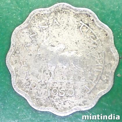 1950 ONE ANNA BULL BOMBAY MINT EF115