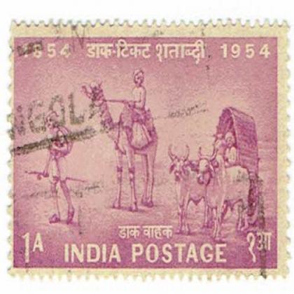 1954 INDIAPOST SATABDI CAMEL 1 ANNA COMMEMORATIVE STAMP CSB6