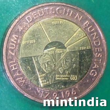 1961 DEAUTSCHLAND GERMAN COMMEMORATIVE PATTERN HEAVY COIN JK484