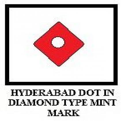 1962 5 Paise Heavy CUPPER NICKEL HYDERABAD Mint (DOT IN DIAMOND) COIN