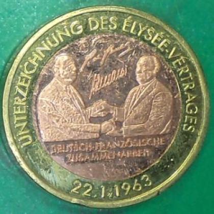 1963  DEAUTSCHLAND GERMAN COMMEMORATIVE PATTERN HEAVY COIN JK366
