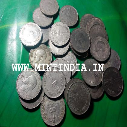 1964 NEHRU 1 RUPEE 10 COINS LOT UNSORTED