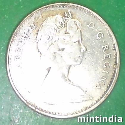 1968 CANADA SILVER 10 Cents  Elizabeth II 2nd portrait, Modified reverse OTTAWA MINT COIN EF277