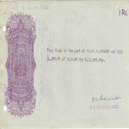 1968 R K BHUEALKA AND CO HUNDI NO 39