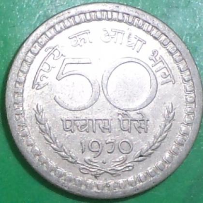 1970 50 NAYA PAISE BOMBAY MUMBAI MINT