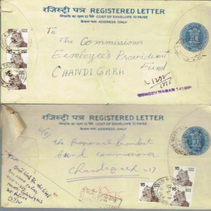 1979 REGISTERED LETTER REGN 225 COLLECTIBLES POSTAGE SET OF TWO RT116
