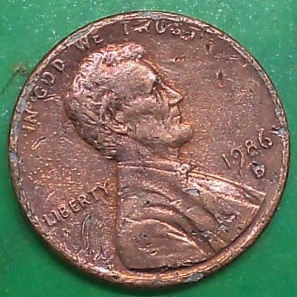 1986 D DENVER MINT  USA ONE CENT LIBERTY  IN GOD WE TRUST COMMEMORATIVE COIN NO 40
