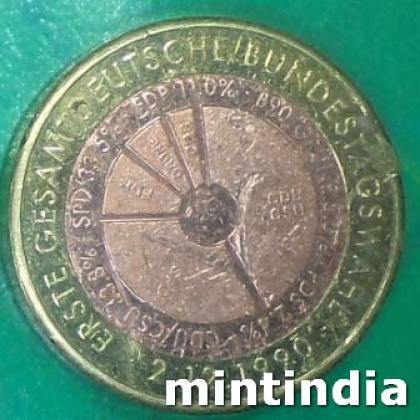 1990 DEAUTSCHLAND GERMAN COMMEMORATIVE PATTERN HEAVY COIN JK350