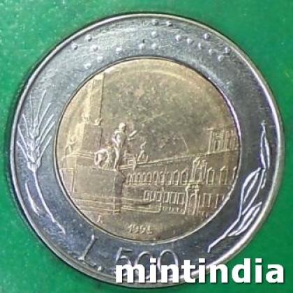 1993 ITALY 500 LIRA BIMETAL COIN JK412