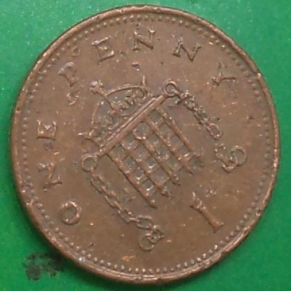 1993 QUEEN ELIZABETH II  1 PENNY CUPPER COIN NO 107
