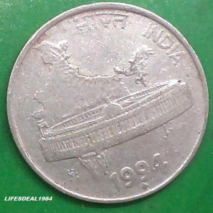 1994 50 PAISE PARLIAMENT NOIDA MINT COMMEMORATIVE COIN