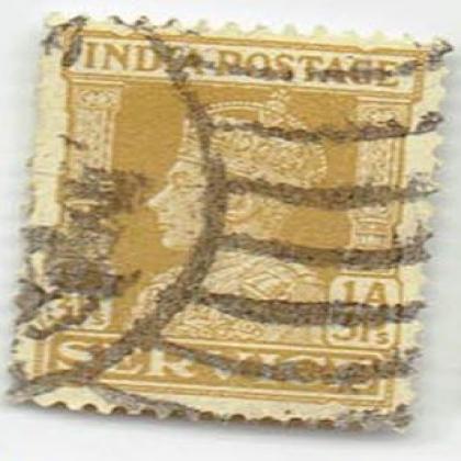1ANNA 3PS KGVI BRITISH INDIA STAMP CSB 14 (A)