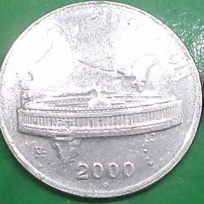 2000 50 PAISE PARLIAMENT BUILDING BOMBAY MINT COMMEMORATIVE COIN