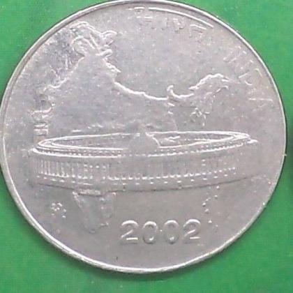 2002 50 PAISE PARLIAMENT BUILDING KOLKATA MINT COMMEMORATIVE COIN