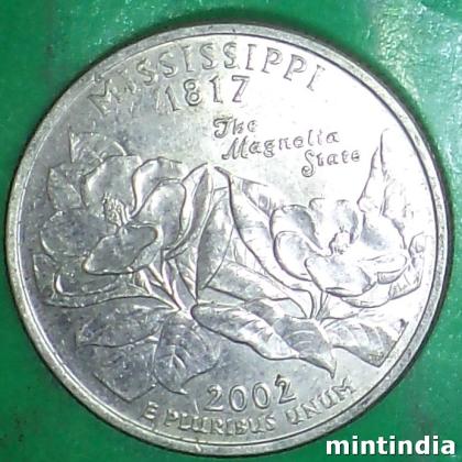 2002  Mississippi USA QUARTER DOLLAR commemorative coin  BX134